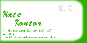 mate kontor business card